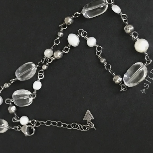 Silpada .925 stamped Rare Vintage Sterling Silver silver pearl, crystal … - Picture 4 of 14